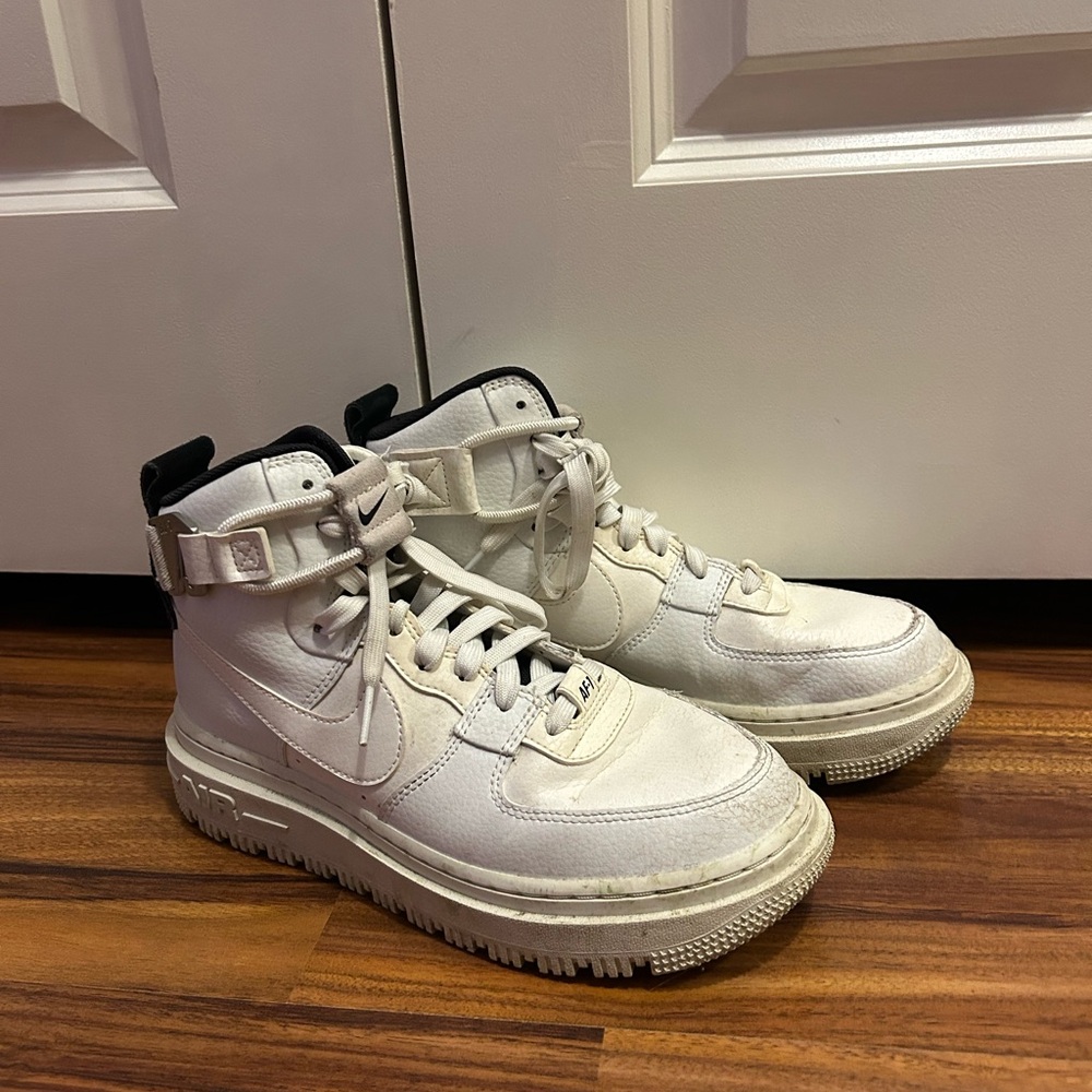 Nike White Combat & Moto Boots
